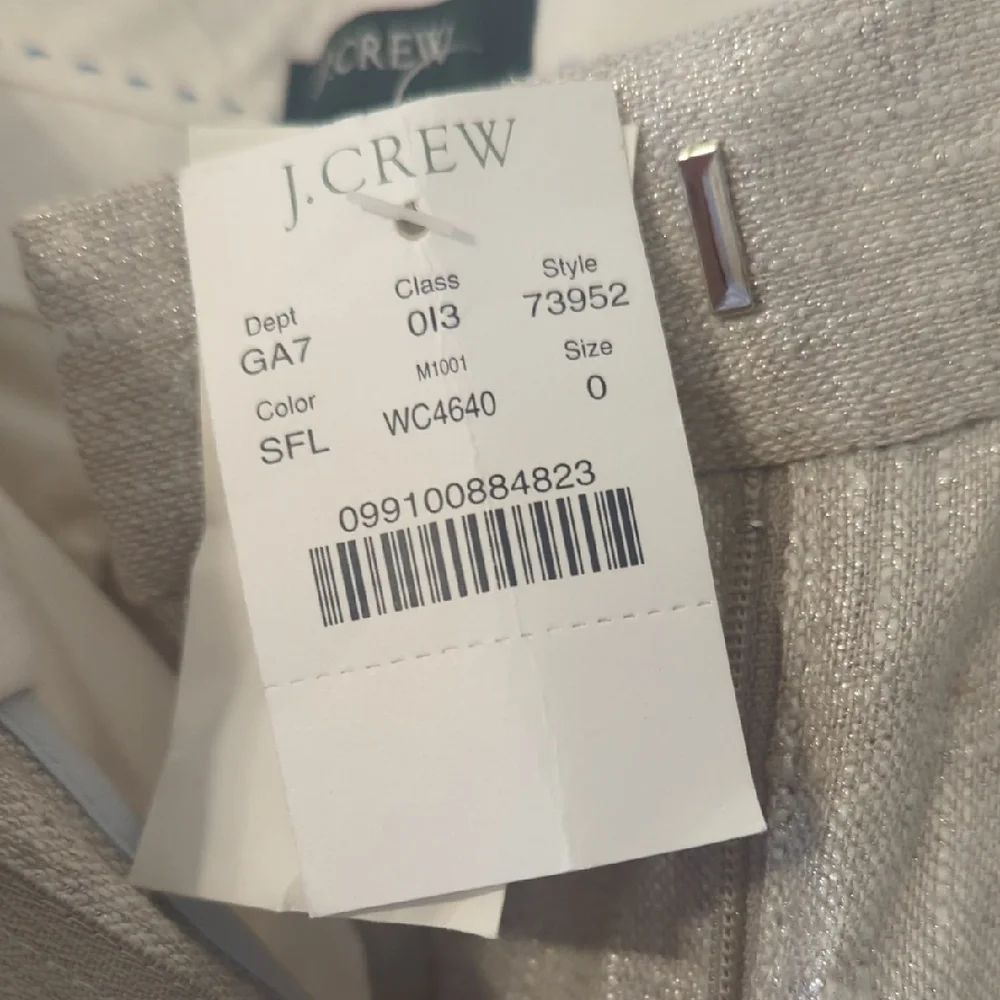 J. Crew 100% Linen Trousers in Light Beige Size 0
